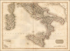 Italy and Southern Italy Map By John Pinkerton