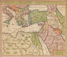 Mediterranean, Middle East, Holy Land, Turkey & Asia Minor and Greece Map By Pierre Mortier