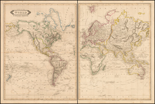World and World Map By William Home Lizars