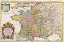 France Map By Alexis-Hubert Jaillot