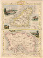 British Isles and British Counties Map By John Tallis