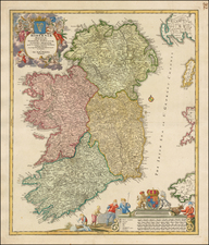 Ireland Map By Johann Baptist Homann