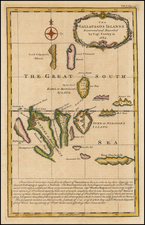 South America and Pacific Map By Emanuel Bowen