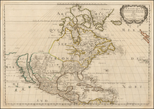 Midwest, North America and California Map By Nicolas Sanson