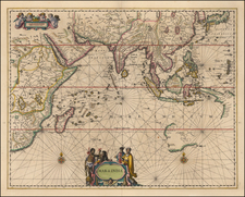 Indian Ocean, China, Japan, Korea, India, Southeast Asia, Philippines, Other Islands, Central Asia & Caucasus, Middle East, West Africa and Australia Map By Jan Jansson