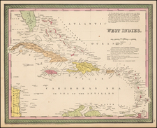 Caribbean Map By Thomas, Cowperthwait & Co.