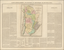 South America and Argentina Map By Jean Alexandre Buchon