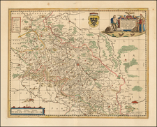 Poland and Czech Republic & Slovakia Map By Henricus Hondius