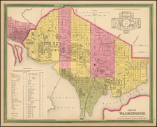 Mid-Atlantic and Washington, D.C. Map By Samuel Augustus Mitchell