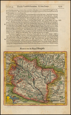 Hungary and Balkans Map By Jodocus Hondius / Samuel Purchas