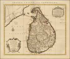 India and Other Islands Map By Johannes Covens  &  Cornelis Mortier