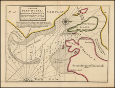 Southeast and South Carolina Map By Herman Moll