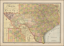 Texas Map By George F. Cram