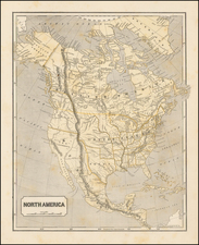 Texas and North America Map By Sidney Morse  &  Samuel Breese