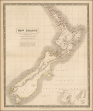 New Zealand Map By W. & A.K. Johnston