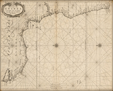 South Africa and West Africa Map By Pieter Goos