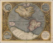 Western Hemisphere and America Map By Michael Mercator