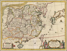 China, Japan and Korea Map By Athanasius Kircher