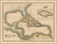 Florida, South, Caribbean and Central America Map By David Lizars