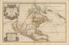 North America and California Map By Alexis-Hubert Jaillot