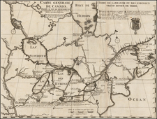 Midwest, Plains and Canada Map By Baron de Lahontan