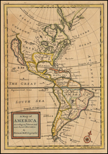 South America and America Map By Herman Moll