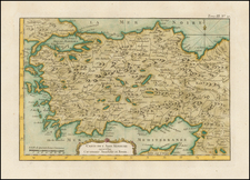 Turkey, Turkey & Asia Minor and Balearic Islands Map By Jacques Nicolas Bellin