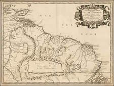 Guianas & Suriname and Venezuela Map By Nicolas Sanson