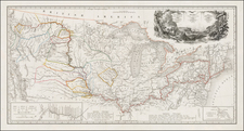 United States, South, Midwest, Plains and Rocky Mountains Map By Karl Bodmer / Prince Alexander Phillip Maximilian zu Wied