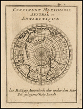 Southern Hemisphere, Polar Maps, Australia and Oceania Map By Alain Manesson Mallet