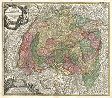 Europe and Germany Map By Johann Baptist Homann