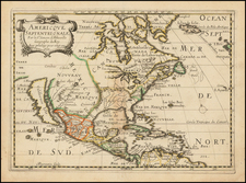 Midwest, North America and California Map By Nicolas Sanson