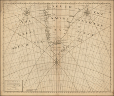 South America Map By John Senex / Edmond Halley / Nathaniel Cutler