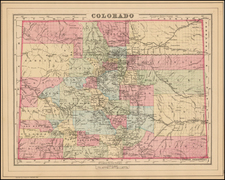 Plains, Southwest and Rocky Mountains Map By Samuel Augustus Mitchell Jr.