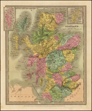 Scotland Map By David Hugh Burr