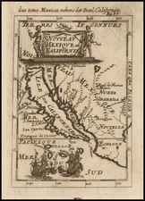 Baja California and California Map By Alain Manesson Mallet