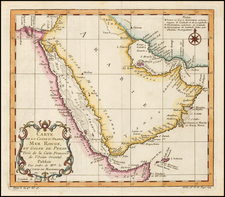 Middle East and Arabian Peninsula Map By Jacques Nicolas Bellin