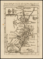 United States, New England, Mid-Atlantic and Canada Map By Alain Manesson Mallet