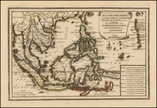 Southeast Asia and Philippines Map By Nicolas de Fer