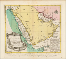 Middle East and Arabian Peninsula Map By J.V. Schley