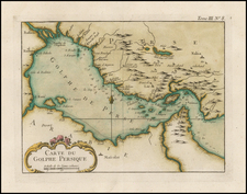 Middle East, Arabian Peninsula and Persia & Iraq Map By Jacques Nicolas Bellin