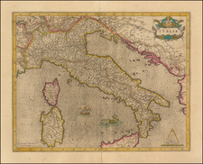 Italy Map By  Gerard Mercator