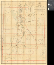 Utah and Utah Map By U.S. Post Office Department