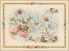 World, World, Australia & Oceania, Australia and Oceania Map By Jacques  Liozu