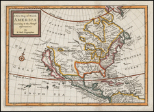 North America and California Map By Herman Moll