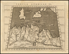 Tabula Aphricae II [shows Sicily and Sardinia] By Giovanni Antonio Magini