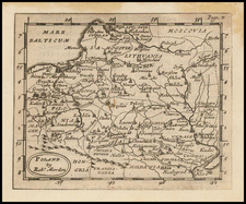 Poland, Ukraine and Baltic Countries Map By Robert Morden