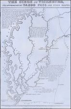 South, Mississippi and Civil War Map By S.H.  Goetzel