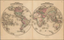 World and World Map By Alvin Jewett Johnson / Ross C. Browning