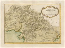 India and Central Asia & Caucasus Map By Jacques Nicolas Bellin